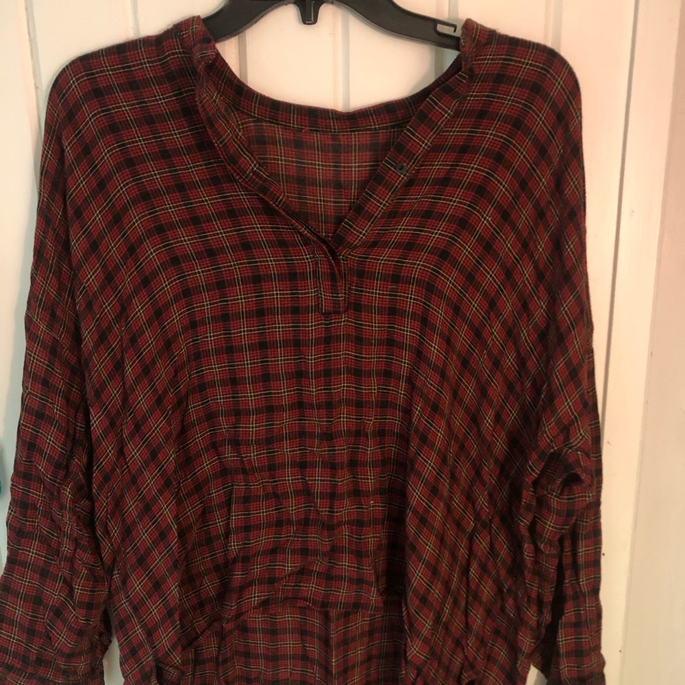 Zara Plaid Top
